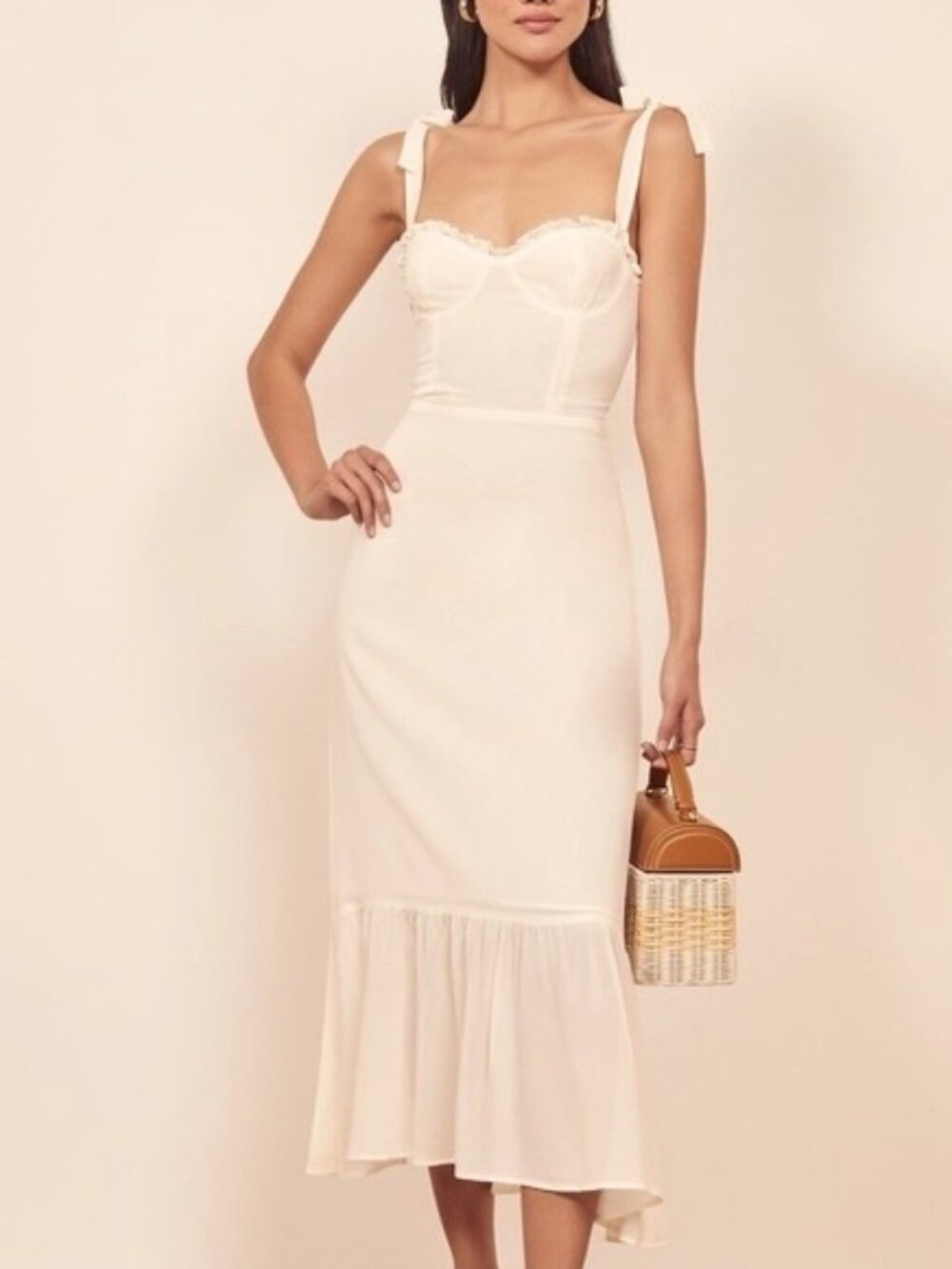 Reformation Nikita Dress - Ivory Size 10